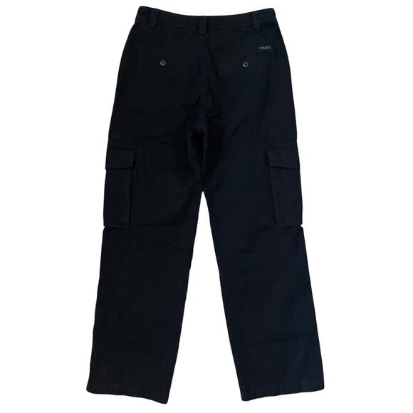 Aritzia TNA Black Corbett‎ Wide Leg Twill Cargo Pants Size 4 - Picture 2 of 9
